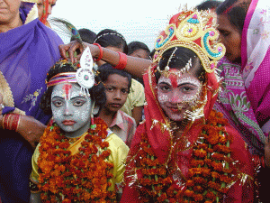 Radha & Krishna of Bargarh Dhanuyatra